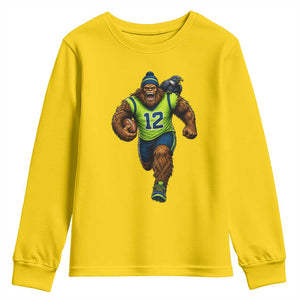 SeaSquatch Football Fan Youth Sweatshirt Bigfoot Seattle Sports Pride Graphic