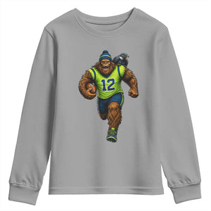 SeaSquatch Football Fan Youth Sweatshirt Bigfoot Seattle Sports Pride Graphic