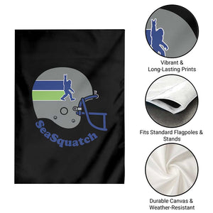 SeaSquatch Bigfoot Football Helmet Garden Flag Seattle Sports Fan Pride