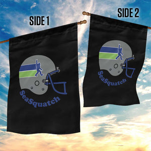 SeaSquatch Bigfoot Football Helmet Garden Flag Seattle Sports Fan Pride