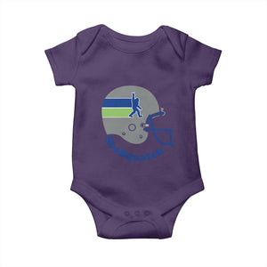 SeaSquatch Bigfoot Football Helmet Baby Onesie Seattle Sports Fan Pride