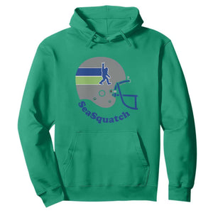 SeaSquatch Bigfoot Football Helmet Hoodie Seattle Sports Fan Pride