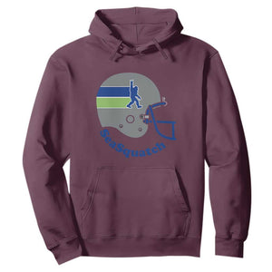 SeaSquatch Bigfoot Football Helmet Hoodie Seattle Sports Fan Pride