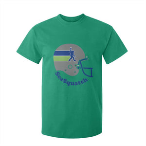 SeaSquatch Bigfoot Football Helmet T Shirt For Kid Seattle Sports Fan Pride