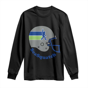 SeaSquatch Bigfoot Football Helmet Long Sleeve Shirt Seattle Sports Fan Pride
