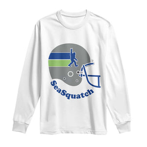 SeaSquatch Bigfoot Football Helmet Long Sleeve Shirt Seattle Sports Fan Pride
