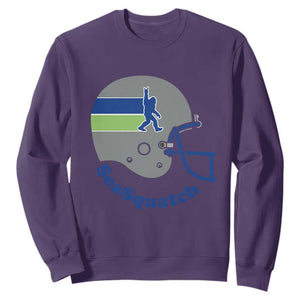 SeaSquatch Bigfoot Football Helmet Sweatshirt Seattle Sports Fan Pride
