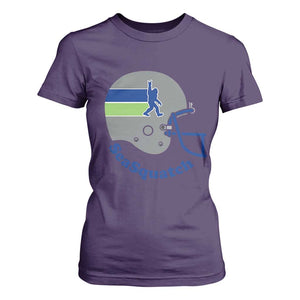 SeaSquatch Bigfoot Football Helmet T Shirt For Women Seattle Sports Fan Pride