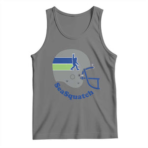 SeaSquatch Bigfoot Football Helmet Tank Top Seattle Sports Fan Pride