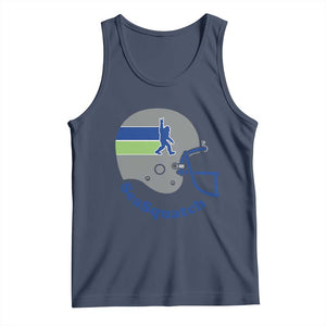 SeaSquatch Bigfoot Football Helmet Tank Top Seattle Sports Fan Pride