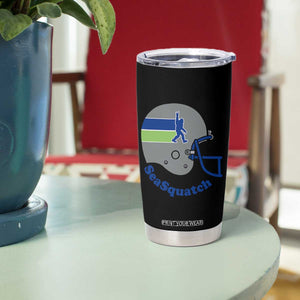 SeaSquatch Bigfoot Football Helmet Tumbler Cup Seattle Sports Fan Pride