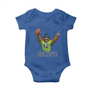 Funny Bigfoot Seattle Sports Fan Baby Onesie Pacific Northwest Football Graphic
