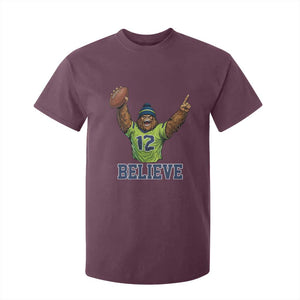 Funny Bigfoot Seattle Sports Fan T Shirt For Kid Pacific Northwest Football Graphic