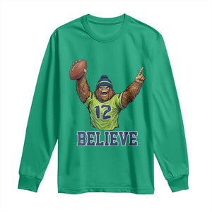 Funny Bigfoot Seattle Sports Fan Long Sleeve Shirt Pacific Northwest Football Graphic