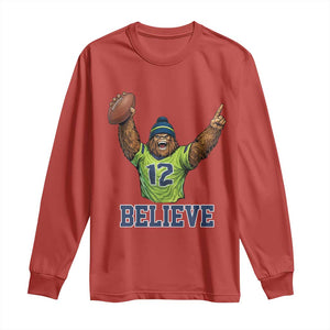Funny Bigfoot Seattle Sports Fan Long Sleeve Shirt Pacific Northwest Football Graphic
