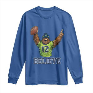 Funny Bigfoot Seattle Sports Fan Long Sleeve Shirt Pacific Northwest Football Graphic