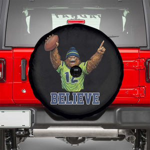 Funny Bigfoot Seattle Sports Fan Spare Tire Cover Pacific Northwest Football Graphic