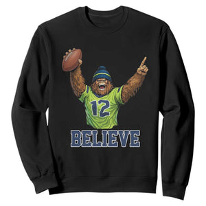 Funny Bigfoot Seattle Sports Fan Sweatshirt Pacific Northwest Football Graphic