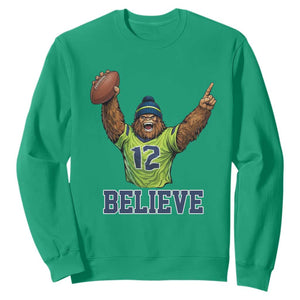 Funny Bigfoot Seattle Sports Fan Sweatshirt Pacific Northwest Football Graphic