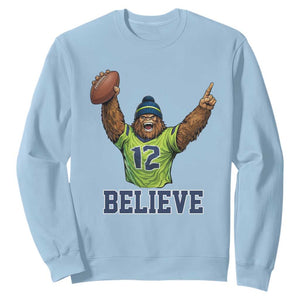 Funny Bigfoot Seattle Sports Fan Sweatshirt Pacific Northwest Football Graphic