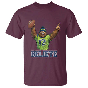 Funny Bigfoot Seattle Sports Fan T Shirt Pacific Northwest Football Graphic