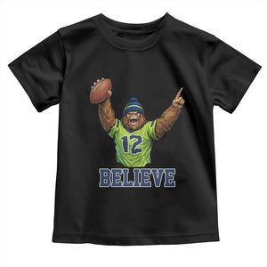 Funny Bigfoot Seattle Sports Fan Toddler T Shirt Pacific Northwest Football Graphic