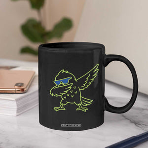 Funny Emerald City Seattle Bird Dabbing Coffee Mug Pacific Northwest Sports Fan