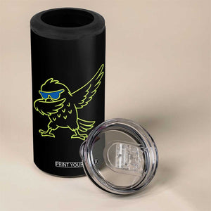 Funny Emerald City Seattle Bird Dabbing 4 in 1 Can Cooler Tumbler Pacific Northwest Sports Fan