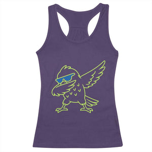 Funny Emerald City Seattle Bird Dabbing Racerback Tank Top Pacific Northwest Sports Fan