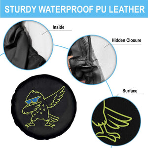 Funny Emerald City Seattle Bird Dabbing Spare Tire Cover Pacific Northwest Sports Fan