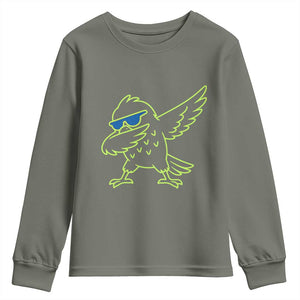 Funny Emerald City Seattle Bird Dabbing Youth Sweatshirt Pacific Northwest Sports Fan