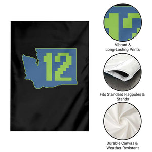 Washington State Map Number 12 Garden Flag Pacific Northwest Sports Fan