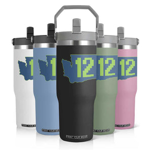 Washington State Map Number 12 Flip Straw Tumbler Pacific Northwest Sports Fan