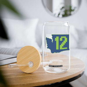 Washington State Map Number 12 Glass Can Pacific Northwest Sports Fan