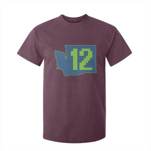 Washington State Map Number 12 T Shirt For Kid Pacific Northwest Sports Fan