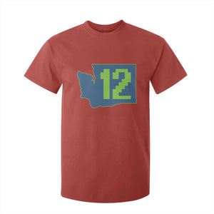 Washington State Map Number 12 T Shirt For Kid Pacific Northwest Sports Fan