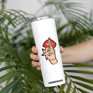 Shhh No One Cares Skinny Tumbler Sarcastic Humor Gift TS12 Print Your Wear