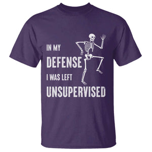Funny Sarcastic T Shirt In My Defence I Was Left Unsupervised TS12 Purple Print Your Wear