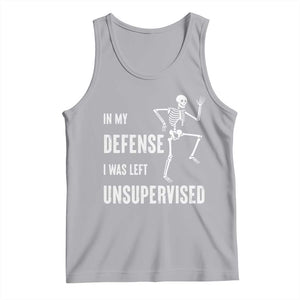 Funny Sarcastic Tank Top In My Defence I Was Left Unsupervised TS12 Athletic Heather Print Your Wear