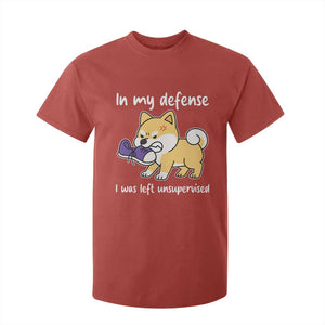 Sarcastic Dog Lover T Shirt For Kid In My Defense I Was Left Unsupervised TS12 Red Print Your Wear