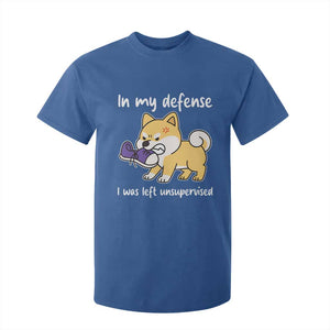 Sarcastic Dog Lover T Shirt For Kid In My Defense I Was Left Unsupervised TS12 Royal Blue Print Your Wear