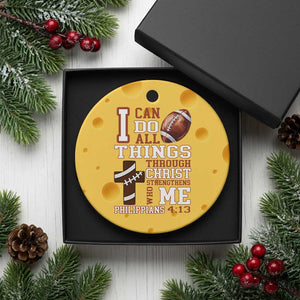 I Can Do All Things Through Christ Ceramic Ornament Christian Football Athlete Gift TS12 1pc Yellow Cheese Print Your Wear