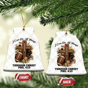 Christian Motivation Gift Ceramic Ornament I Can Do All Things Through Christ Bible Verse TS12 Print Your Wear