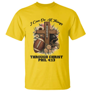 Christian Motivation Gift T Shirt I Can Do All Things Through Christ Bible Verse TS12 Daisy Print Your Wear