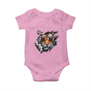 Funny Bengal Tiger Baby Onesie Football Lover Gift TS12 Light Pink Print Your Wear