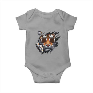 Funny Bengal Tiger Baby Onesie Football Lover Gift TS12 Sport Gray Print Your Wear