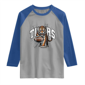 Funny Bengal Tiger Raglan Shirt Gift For Football Lover TS12 Sport Gray Royal Print Your Wear