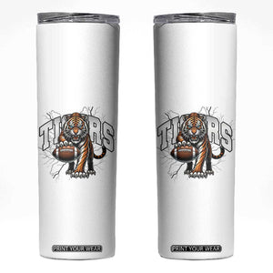Funny Bengal Tiger Skinny Tumbler Gift For Football Lover TS12 White Print Your Wear