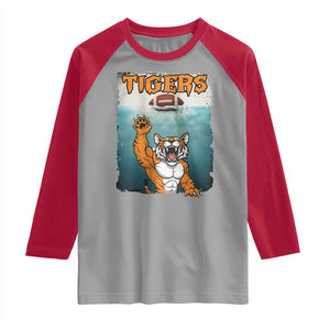 Bengal Tiger Football Raglan Shirt Horror Parody Gift TS12 Sport Gray Red Print Your Wear