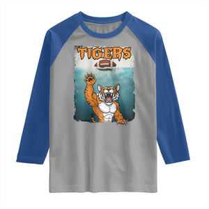 Bengal Tiger Football Raglan Shirt Horror Parody Gift TS12 Sport Gray Royal Print Your Wear